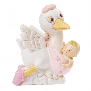 Deko Figur - Baby-Girl Storch - ca. 5,5cm