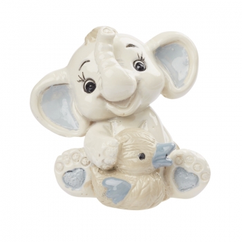 Deko Figur - Baby Elefant - hellblau - ca. 3,5cm
