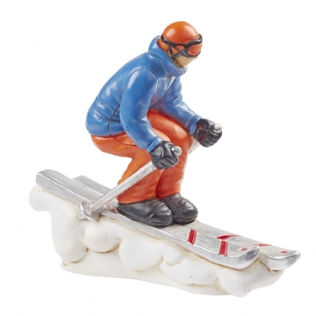Deko / Tortenfigur - Skifahrer - ca. 9,5 cm