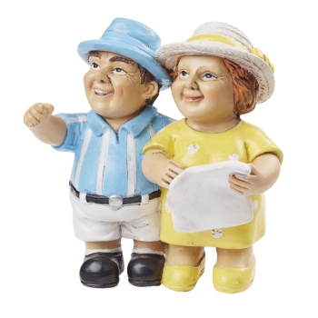 Deko - Urlauber-Paar  - 7 x 6 cm