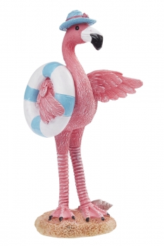 Deko - Flamingo mit Schwimmreif - ca. 8,5cm