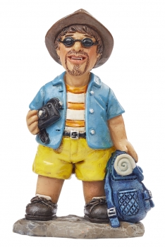 Deko - Tourist mit Rucksack, stehend -  ca. 7,5cm
