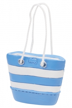 Deko - Tasche blau-weiß -  ca. 3,7 x 4,5cm
