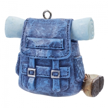 Deko / Tortenfigur - Rucksack - blau - ca. 4,5cm