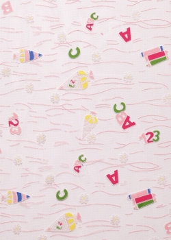 Deko-Stoff Organza - Schule rosa - 29mm breit