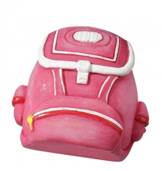 Dekofigur / Tortenfigur - Rucksack rosa - ca. 4cm