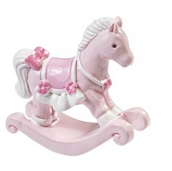 Deko Figur - Schaukelpferd rosa - ca. 4cm