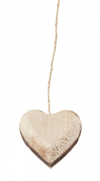 Holz-Anhänger Herz, 3D ca. 3cm