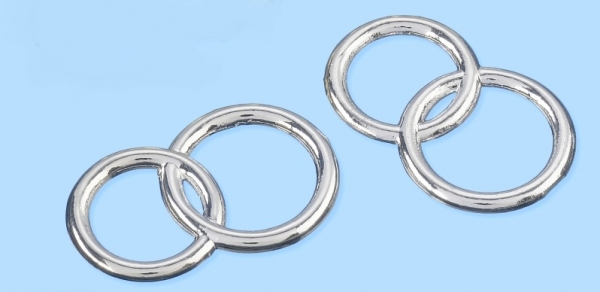 Streuteile Ringe - silber - ca. 2cm - SB 6 Stück