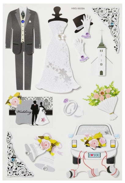 3D Sticker Hochzeit II
