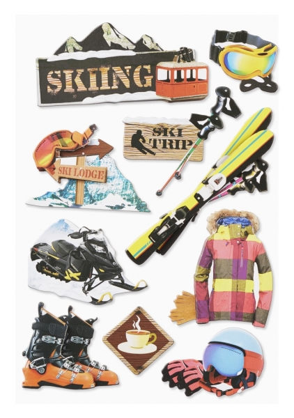 3D Sticker Wintersport