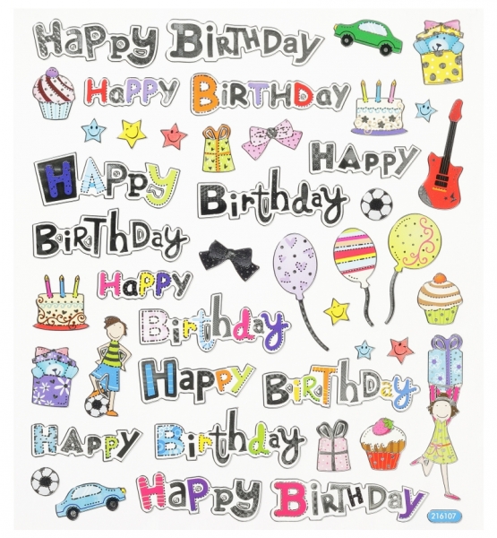 Hobby-Design Sticker Happy Birthday