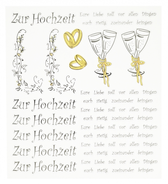 Hobby-Design Sticker Zur Hochzeit I