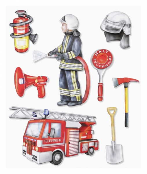 XXL-Sticker 3D Feuerwehr