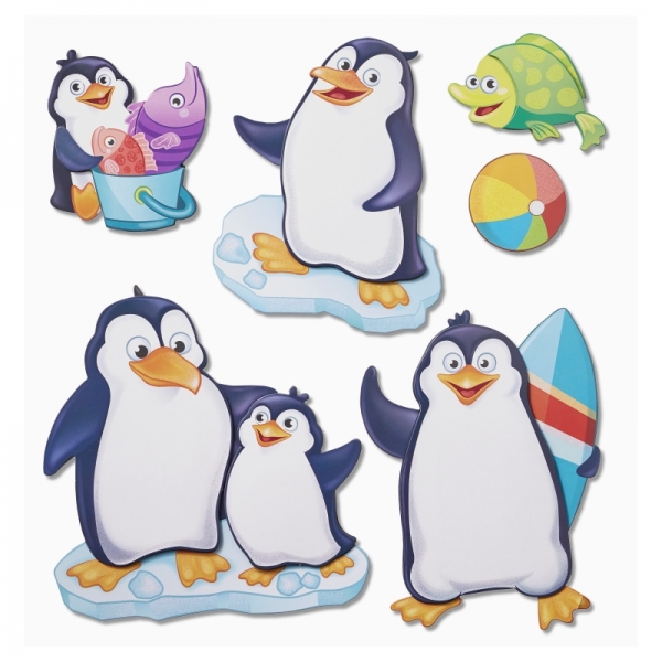 XXL-Sticker 3D Pinguine