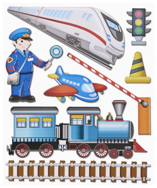 XXL-Sticker 3D Zug