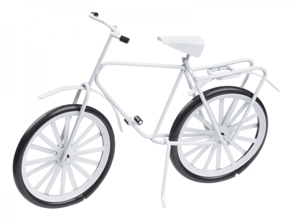 Deko - Fahrrad - Metall - weiß - ca. 14 x 10cm