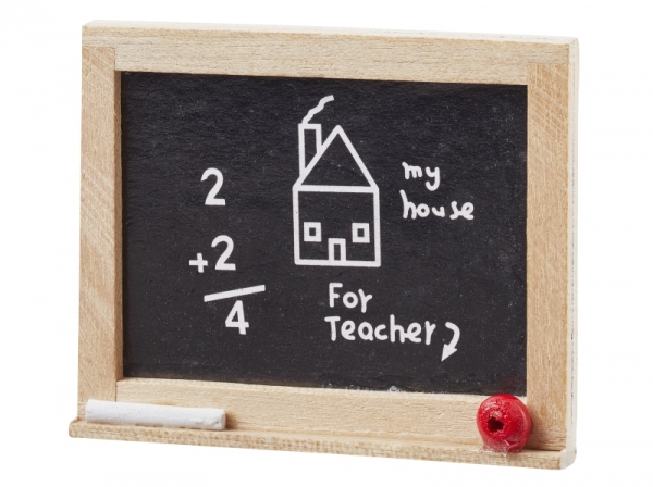 Deko - Schultafel - 4,4cm x 3,7 cm - 2 Stück pro Beutel