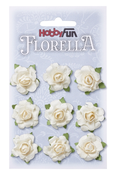 Florella-Blüten - ca. 35mm - 9 Stück pro Beutel - creme