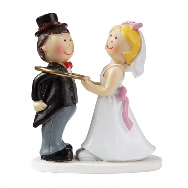 Hochzeitspaar mit Ring - ca. 5cm