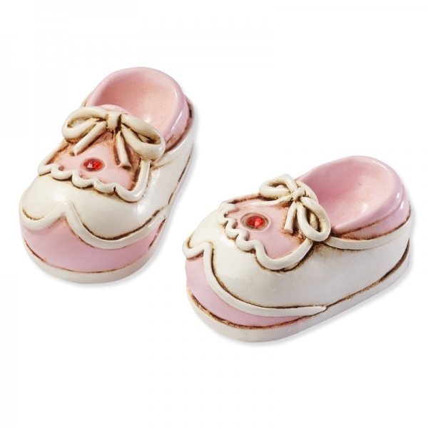Deko Figur - Babyschuh rosa - ca. 3 cm