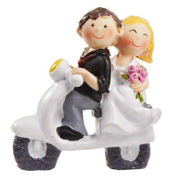 Hochzeitspaar mit Roller - ca. 6x5cm
