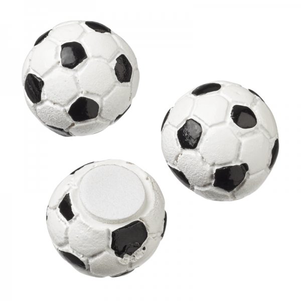 Dekofigur / Tortenfigur - Fussball - 13mm Durchmesser - 3 Stück pro Beutel