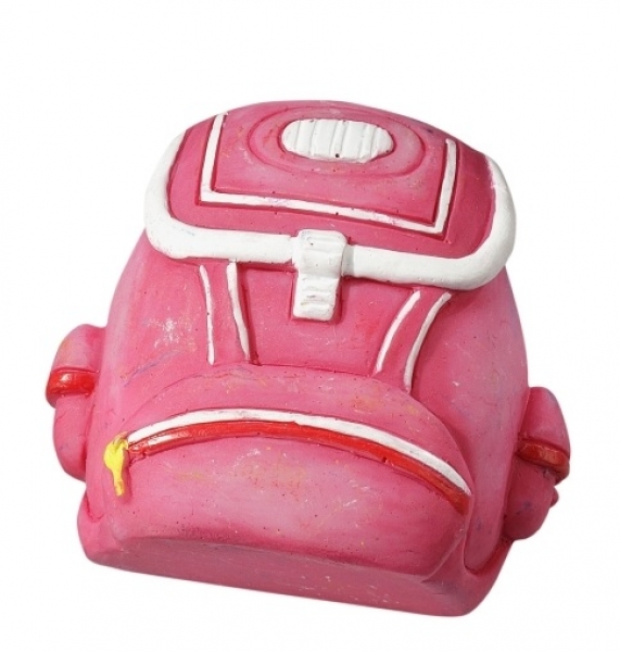 Dekofigur / Tortenfigur - Rucksack rosa - ca. 4cm